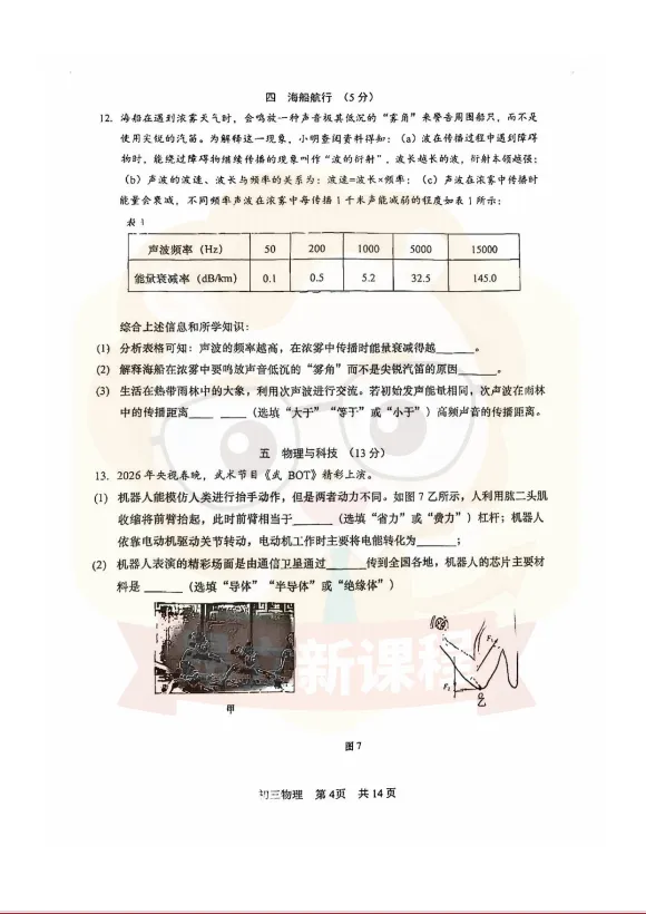 松江<物理+化学+跨学科+道法>二模考真题卷~来看下难不难? 第7张