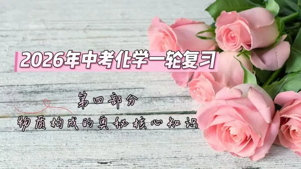 【2026年中考化学一轮复习】第四部分 物质构成的奥秘核心知识 第1张