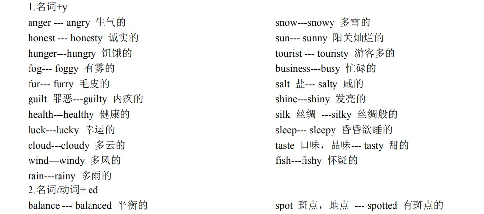 中考英语必背词性变化汇总,考前必须掌握!-第23张图片-四季读书网