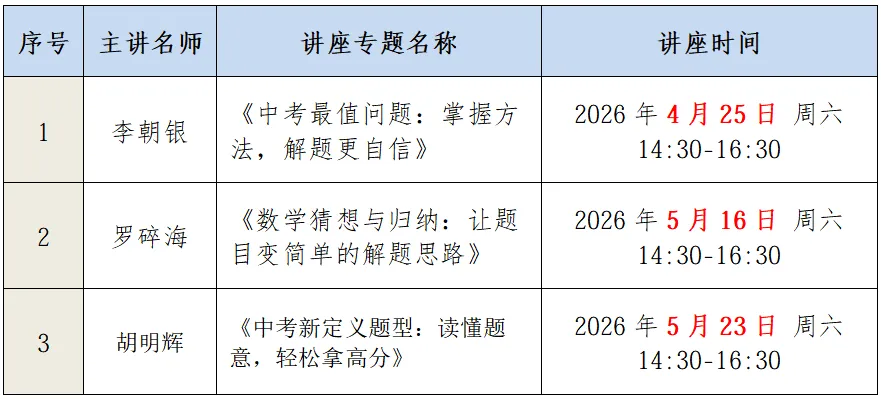 冲刺中考!省实江门学校名师天团免费开讲,破解数学压轴题,提分就现在! 第3张