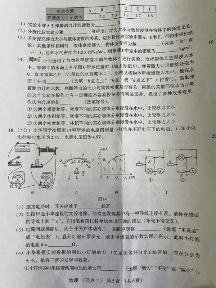 中考物理 | 2026河北省名校中考学业水平模拟经典二-第9张图片-四季读书网