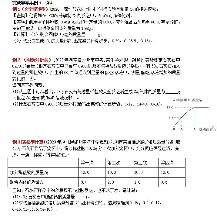 中考一轮专题复习—利用化学反应方程式的综合计算 第4张 中考一轮专题复习—利用化学反应方程式的综合计算 第4张