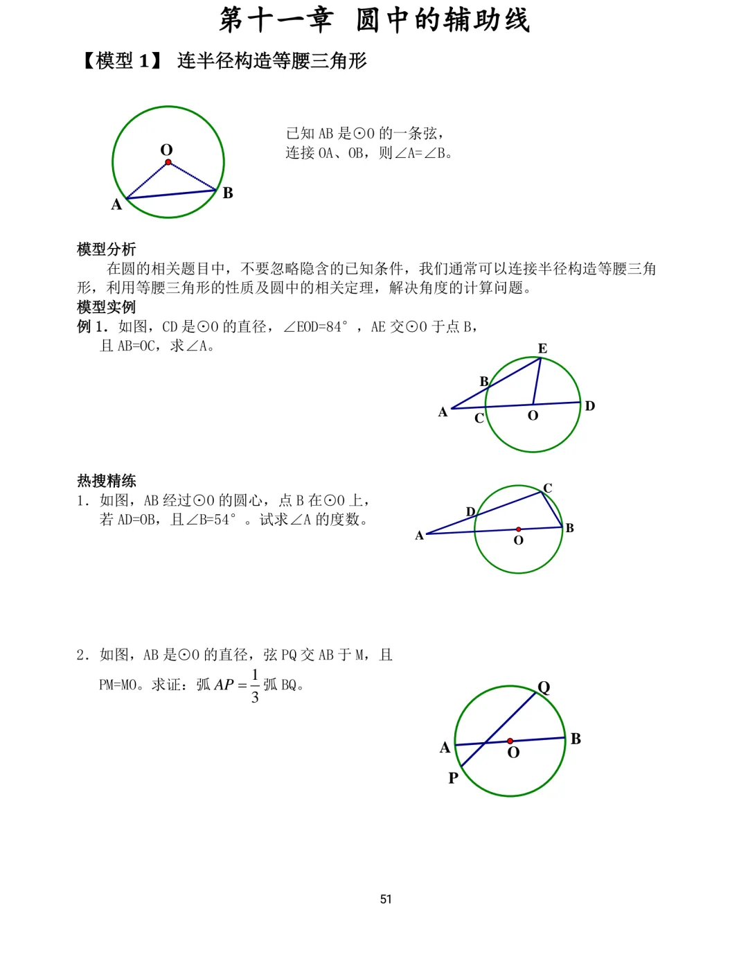 中考数学12类几何模型解题训练 第51张 中考数学12类几何模型解题训练 第51张