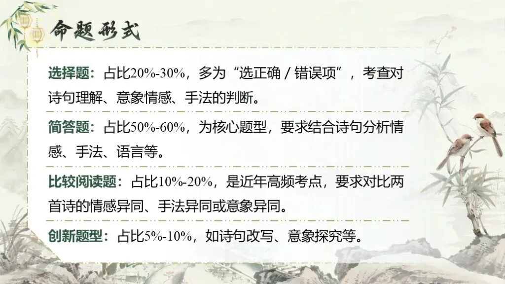 中考复习《专题十一:古诗词曲鉴赏》 | 古诗词曲鉴赏高频考点攻破! 第12张