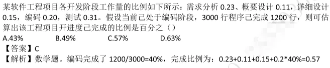 进度真题及答案 第10张