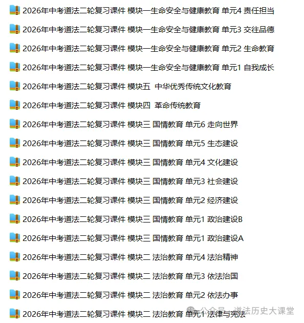 2026年中考道法二轮复习课件17个专题 第1张