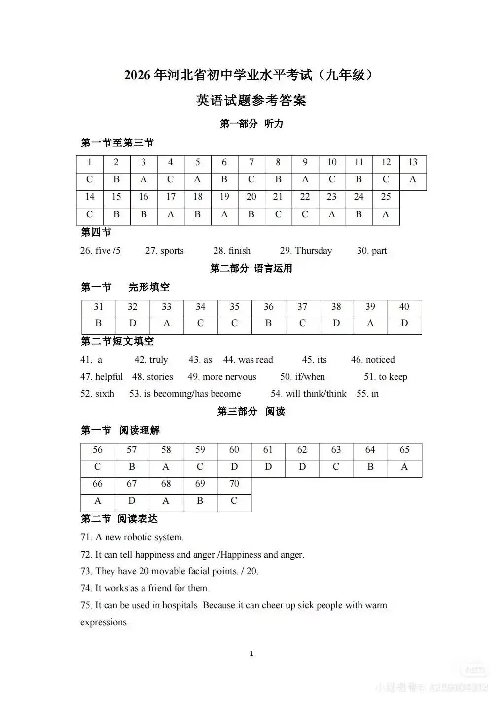 2026年4月保定中考模拟卷(全科试卷) 第40张