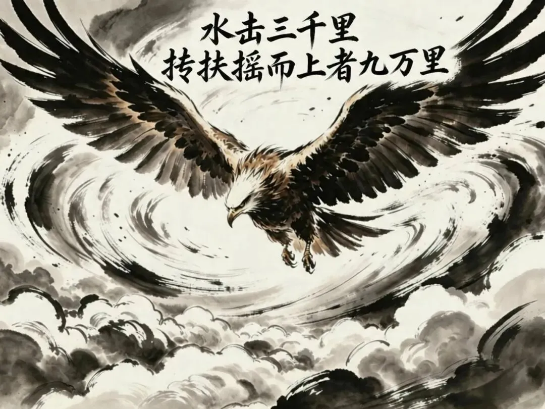 【中考必背古诗文】《庄子二则》北冥有鱼 收藏背诵 第4张 【中考必背古诗文】《庄子二则》北冥有鱼 收藏背诵 第4张