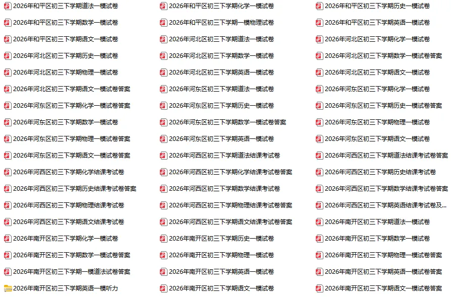 初中七科最全真题!河北区一模真题试卷及答案,天津道法押题分享! 第13张