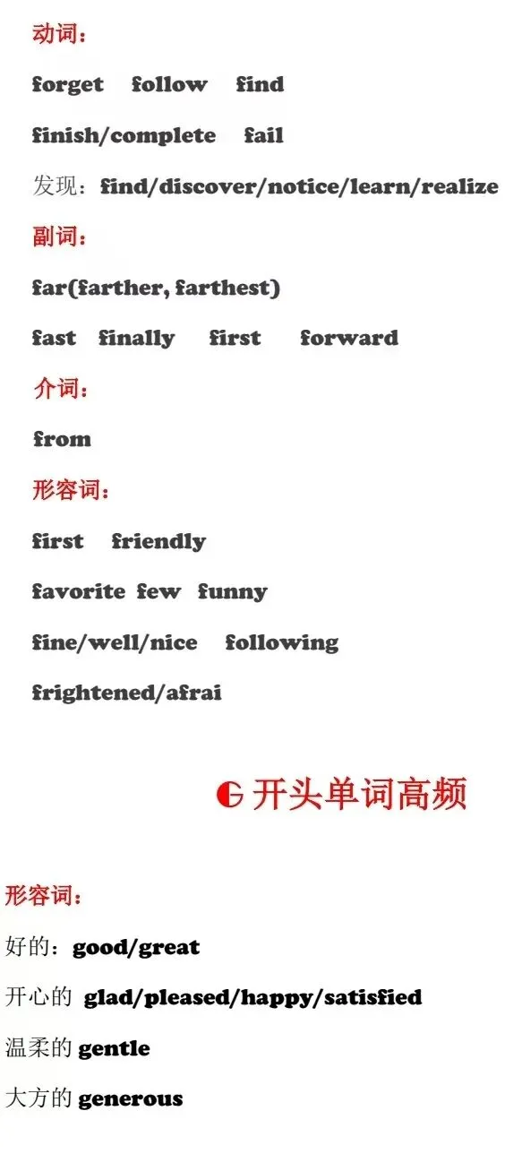 天津中考英语首字母高频词清单 第7张
