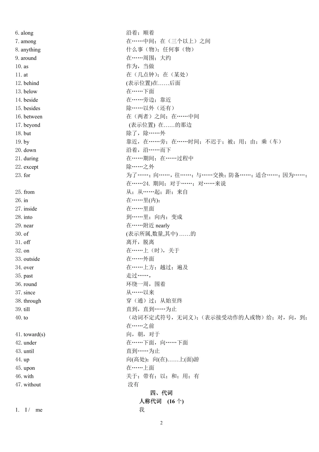 中考英语 1600 词汇按词性分类完整版,初中必考单词分名词动词形容词副词,复习默写提分干货 第2张