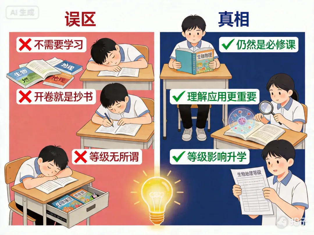 生物地理退出中考计分?2026届家长必看:各地政策差异全整理,厘清谣言看这篇就够了 第2张 生物地理退出中考计分?2026届家长必看:各地政策差异全整理,厘清谣言看这篇就够了 第2张