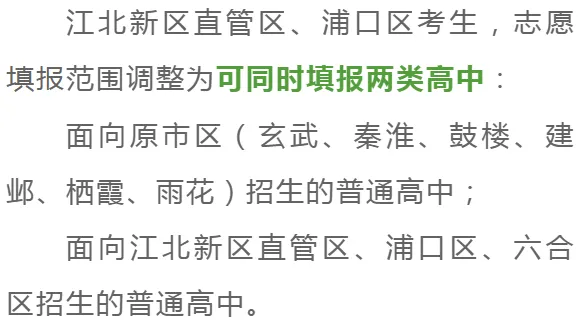 协程教育 | 江北新区、浦口区中考志愿!最新政策调整与解读 第8张 协程教育 | 江北新区、浦口区中考志愿!最新政策调整与解读 第8张