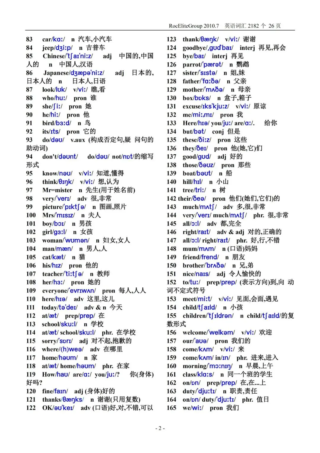 初中英语 2000 词 + 中考高频词(单词 音标版)PDF 可打印!稳步提升! 第3张 初中英语 2000 词 + 中考高频词(单词 音标版)PDF 可打印!稳步提升! 第3张