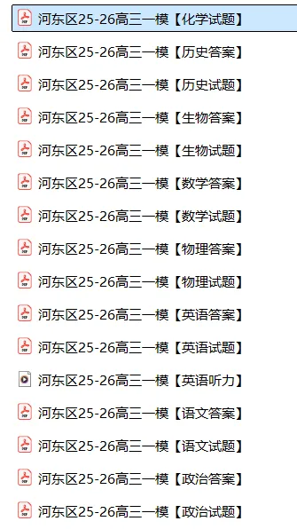【高三试卷】2026届天津市河东区高三下学期总复习质量检测(一)(全科) 第3张 【高三试卷】2026届天津市河东区高三下学期总复习质量检测(一)(全科) 第3张