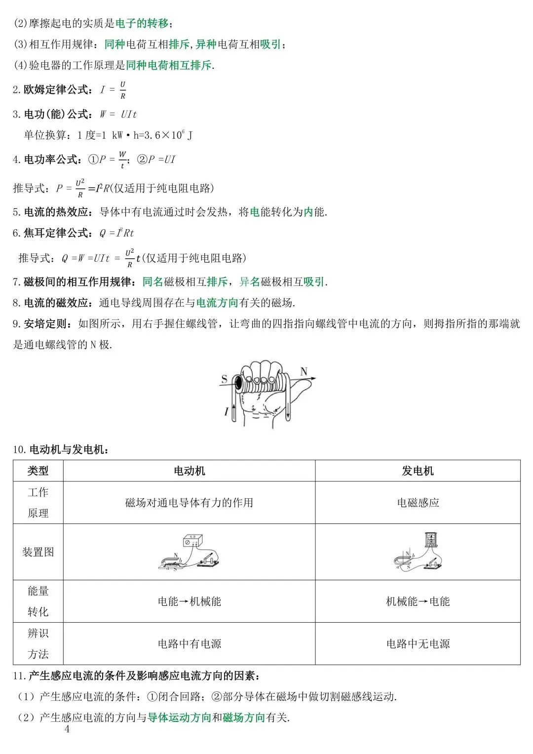 中考物理常见公式 第7张
