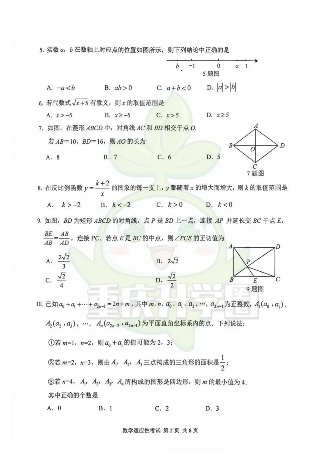 九龙坡区2026指标到校最新试卷 第14张