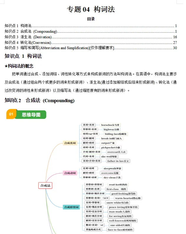 2026年中考英语复习知识清单+训练题丨文末附高清电子版免费下载链接 第2张
