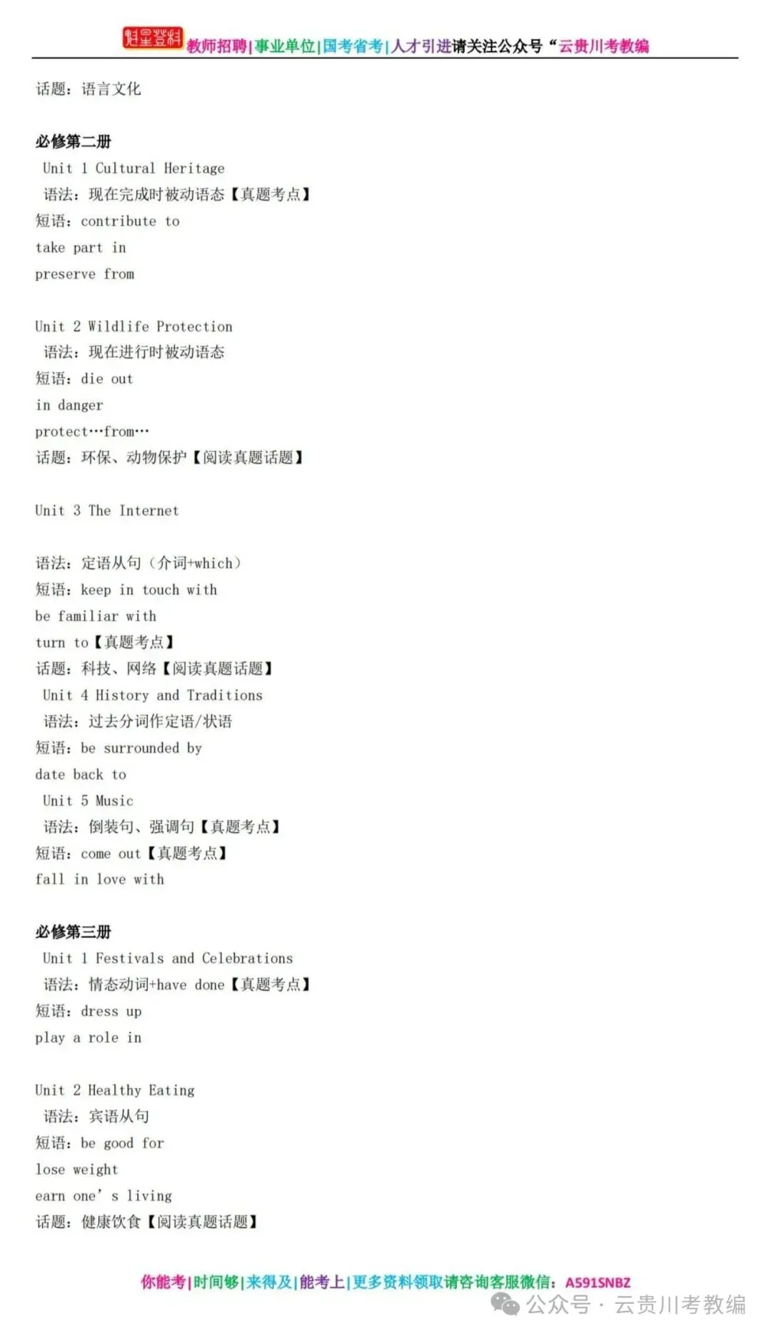 26-贵州特岗《英语》真题参考+高频考点笔记+1000刷题+八套模拟卷! 第13张 26-贵州特岗《英语》真题参考+高频考点笔记+1000刷题+八套模拟卷! 第13张