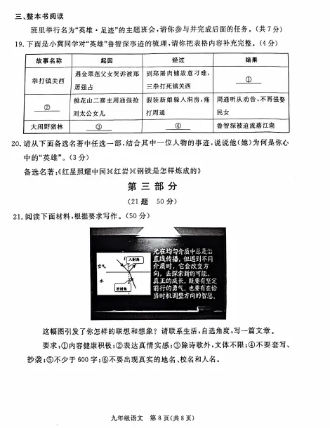 2026年河北张家口初三一模---语文试卷+答案 第10张 2026年河北张家口初三一模---语文试卷+答案 第10张