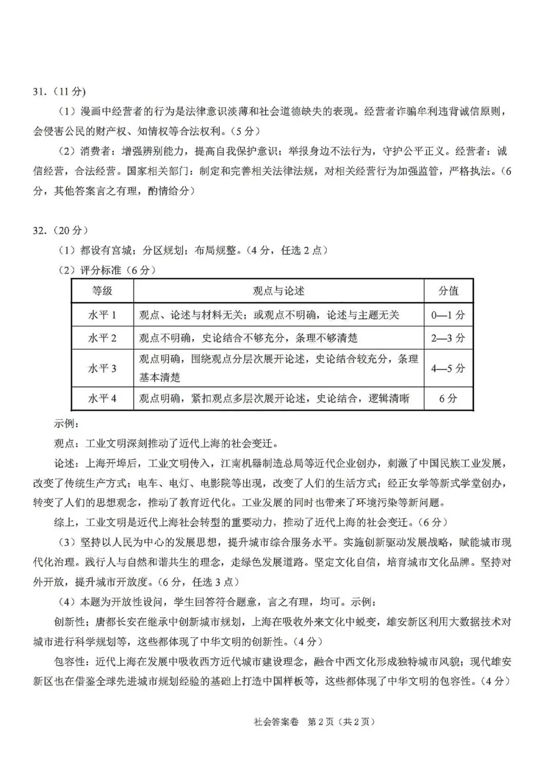 中考一模|2026年4月浙江省绍兴市中考一模「全科」试题(市统测)(全科含答案) 第58张