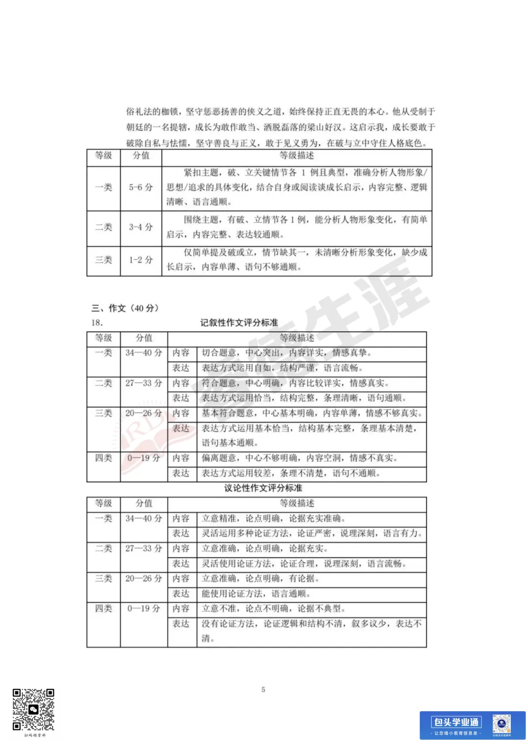 26年包头中考一模全科试卷(含评分参考+英语听力) 第57张