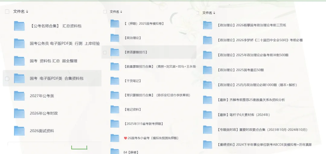 【2027考公】全国各省市公务员历年真题合集整理,行测+申论,含答案+解析(2006—2026)(电子版pdf可打印)免费分享 第1张 【2027考公】全国各省市公务员历年真题合集整理,行测+申论,含答案+解析(2006—2026)(电子版pdf可打印)免费分享 第1张