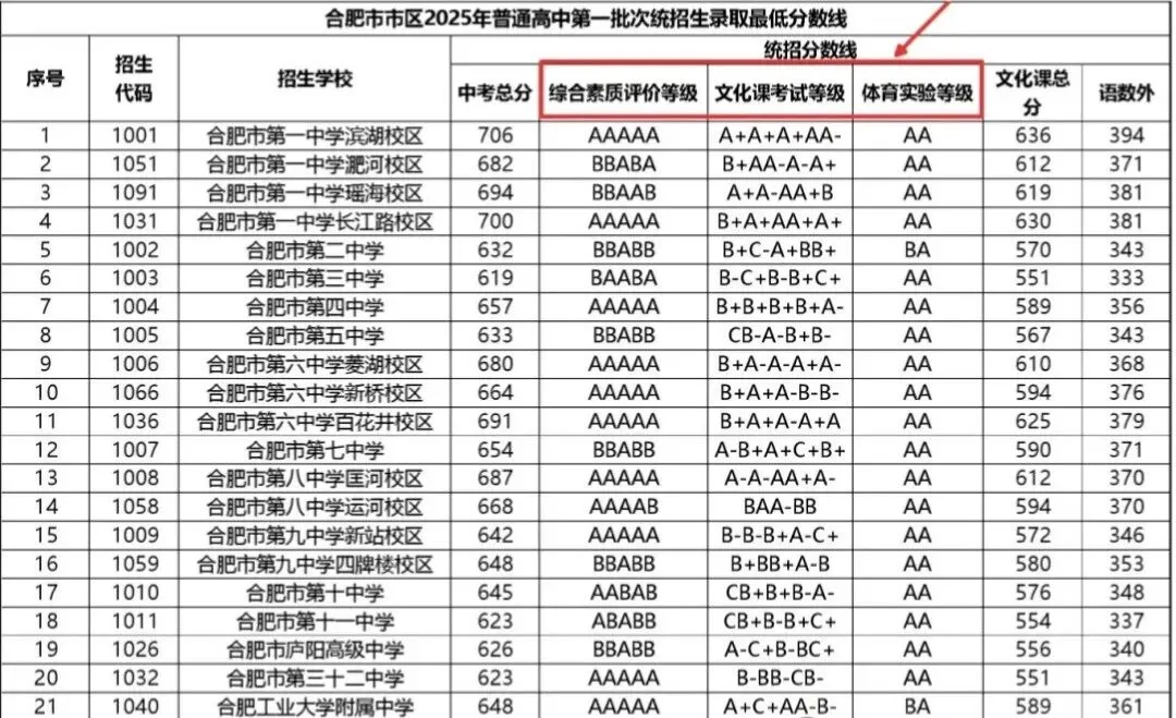 合肥中考综合素质评价全解读:等级、划分与录取影响 第1张
