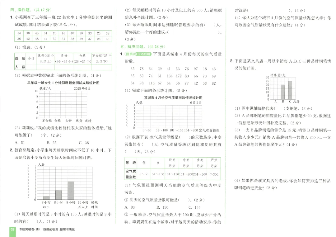 26春三年级下册数学《拔尖大试卷》含答案|电子版可打印 第32张 26春三年级下册数学《拔尖大试卷》含答案|电子版可打印 第32张