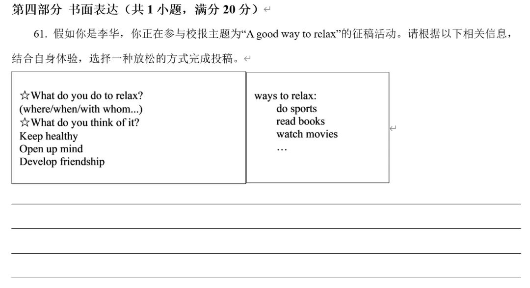 宁波中考一模英语作文分析——和25年真题不能说一模一样,也必须说异曲同工! 第2张 宁波中考一模英语作文分析——和25年真题不能说一模一样,也必须说异曲同工! 第2张
