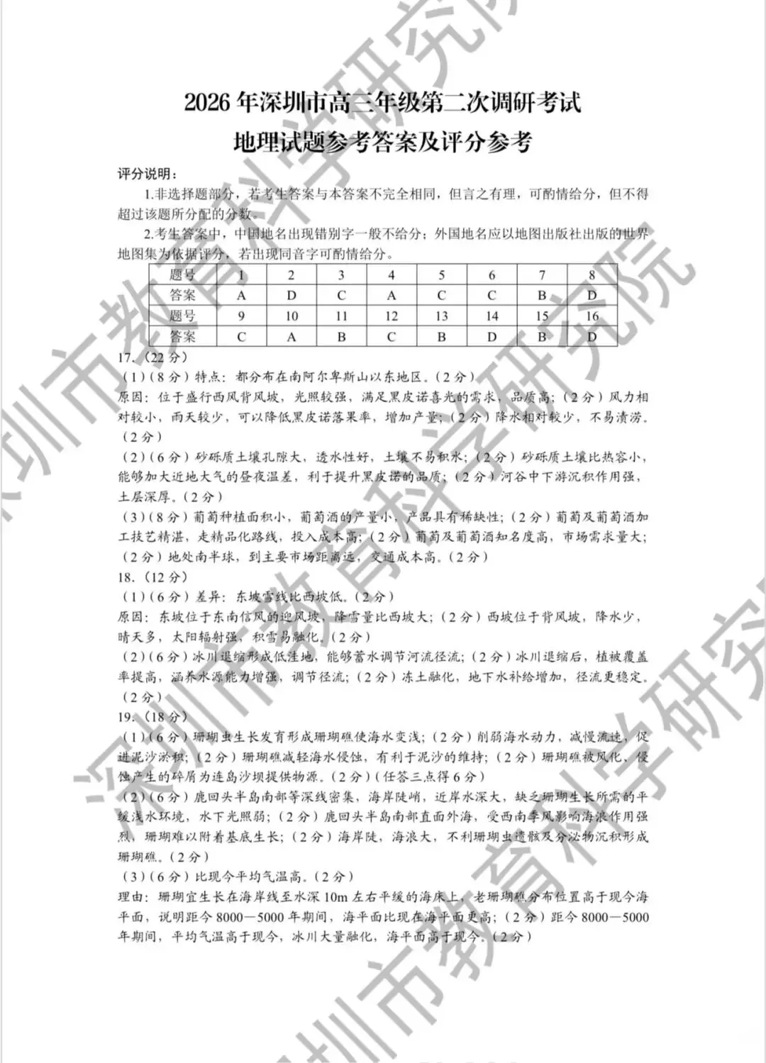 10科齐全!2026深圳高三二模各科试卷+答案公布! 第120张 10科齐全!2026深圳高三二模各科试卷+答案公布! 第120张