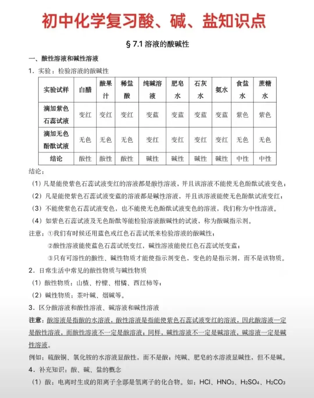 一篇搞定中考化学考试重点!一定要让孩子看一遍!(可打印) 第16张 一篇搞定中考化学考试重点!一定要让孩子看一遍!(可打印) 第16张