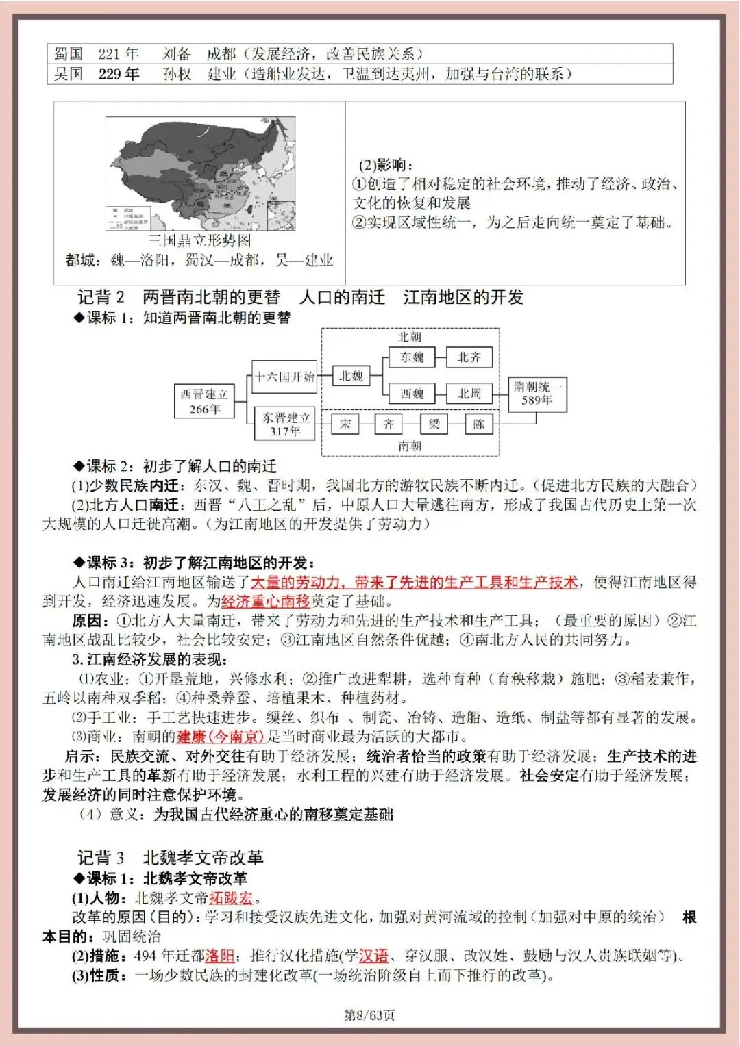 部编初中历史|中考历史六册教材复习提纲 第8张