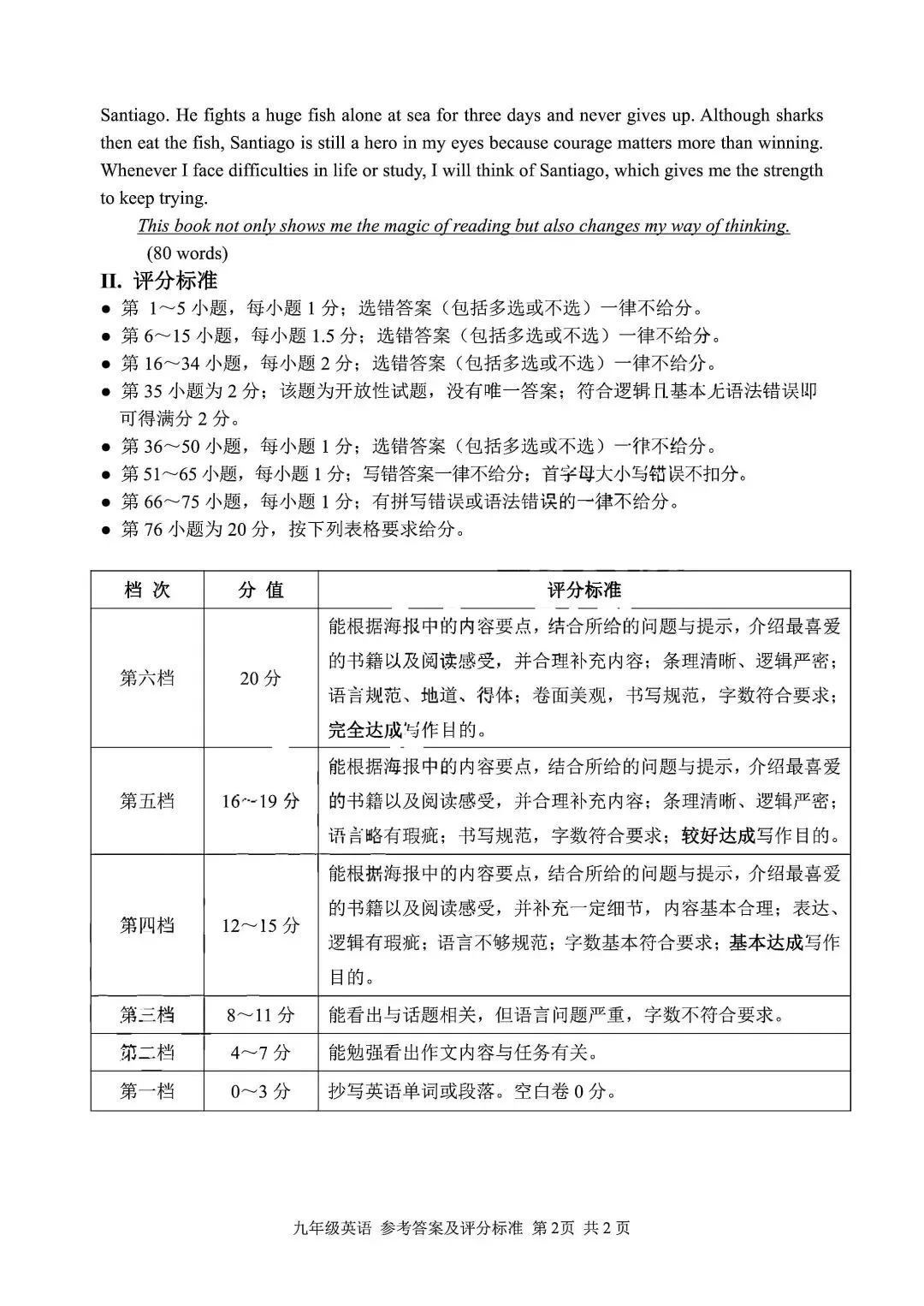 【中考一模·全科】2026.04浙江·丽水市中考一模试卷&答案(语科数英社·英语听力) 第49张
