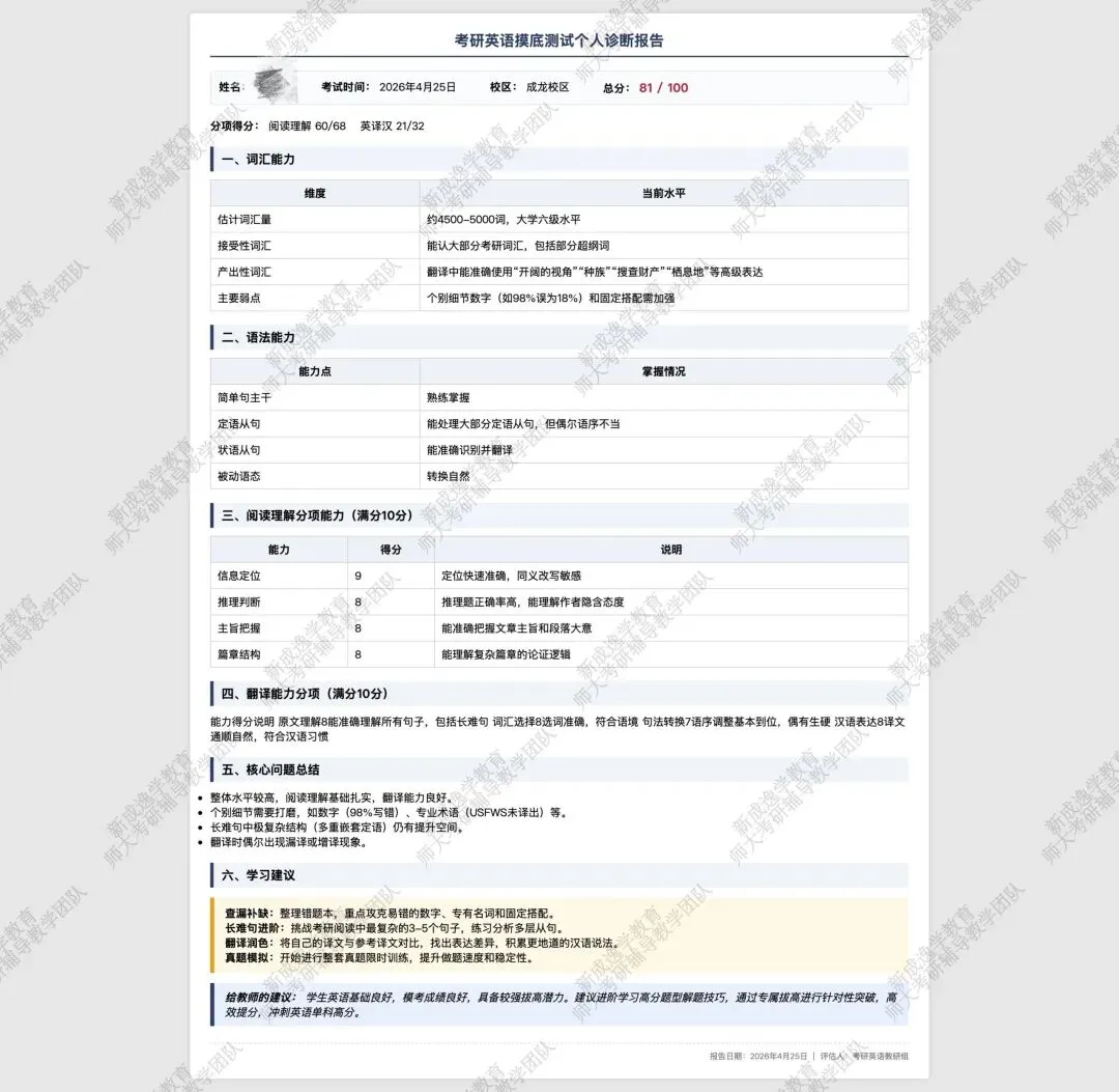 新成逸学考研模考|一份诊断,解锁上岸密码 第2张