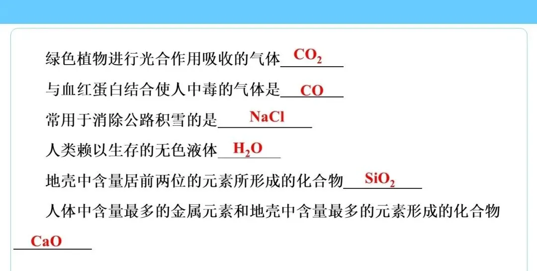 中考专题 化学用语专练 第15张