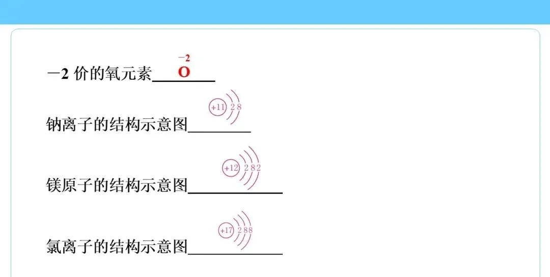 中考专题 化学用语专练 第19张