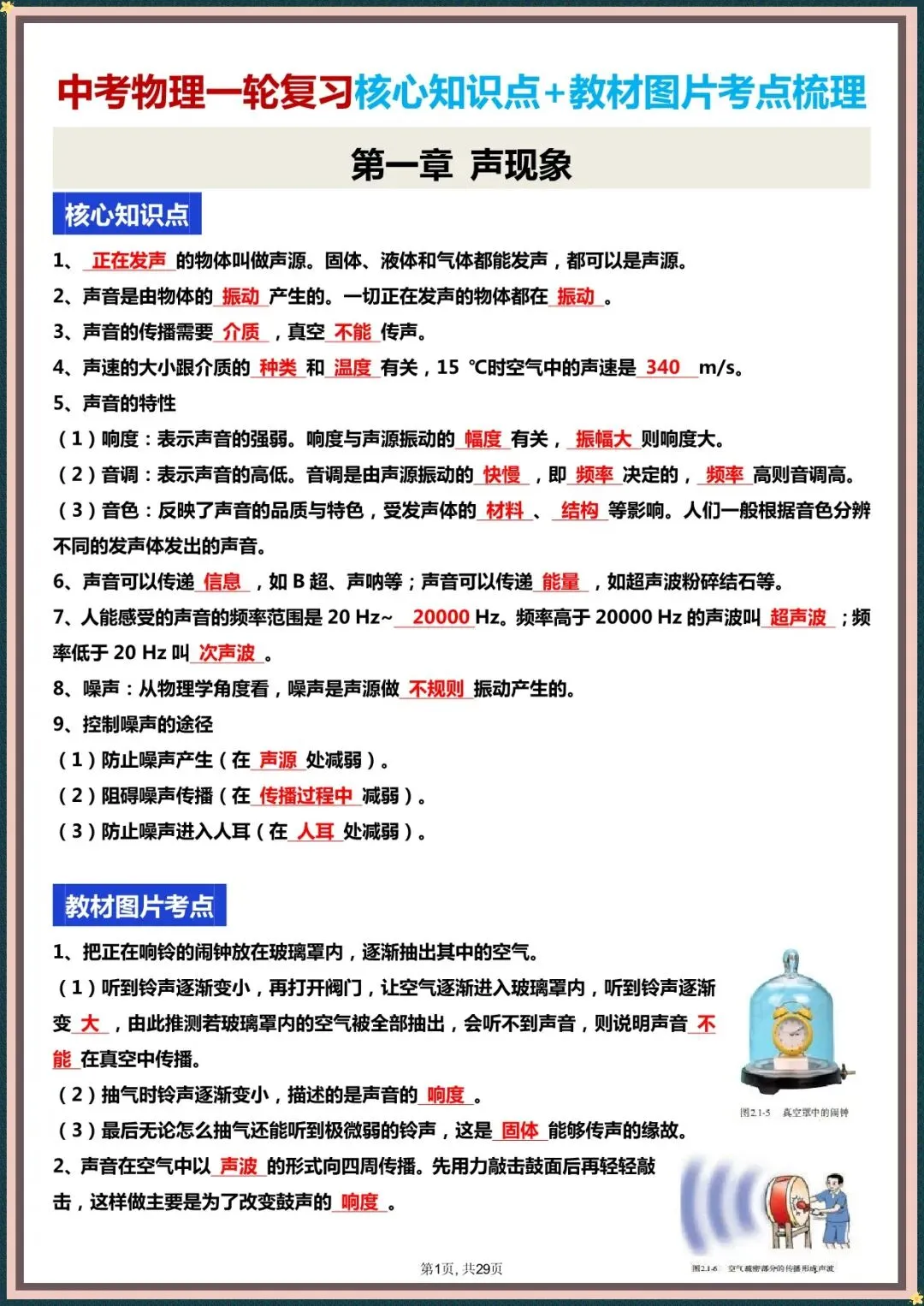 中考物理|2026年中考物理一轮复习核心知识点+考点梳理|含解析(电子版可打印) 第6张 中考物理|2026年中考物理一轮复习核心知识点+考点梳理|含解析(电子版可打印) 第6张