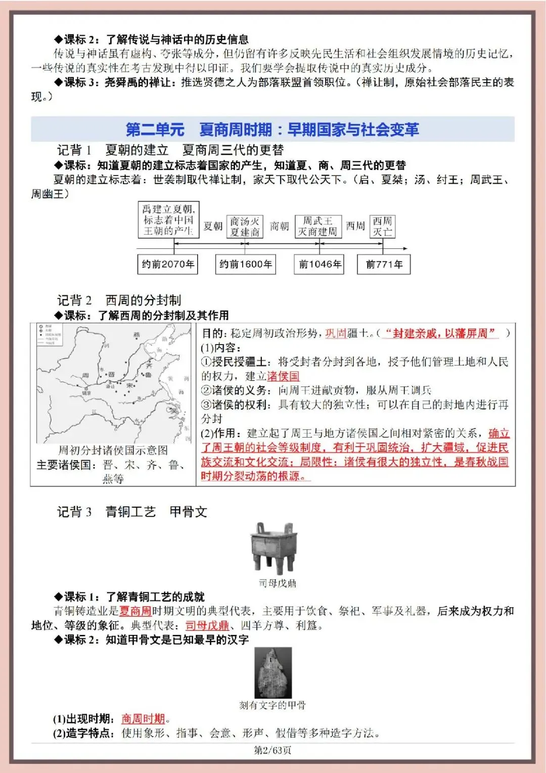 2026年中考历史全六册复习提纲 第4张