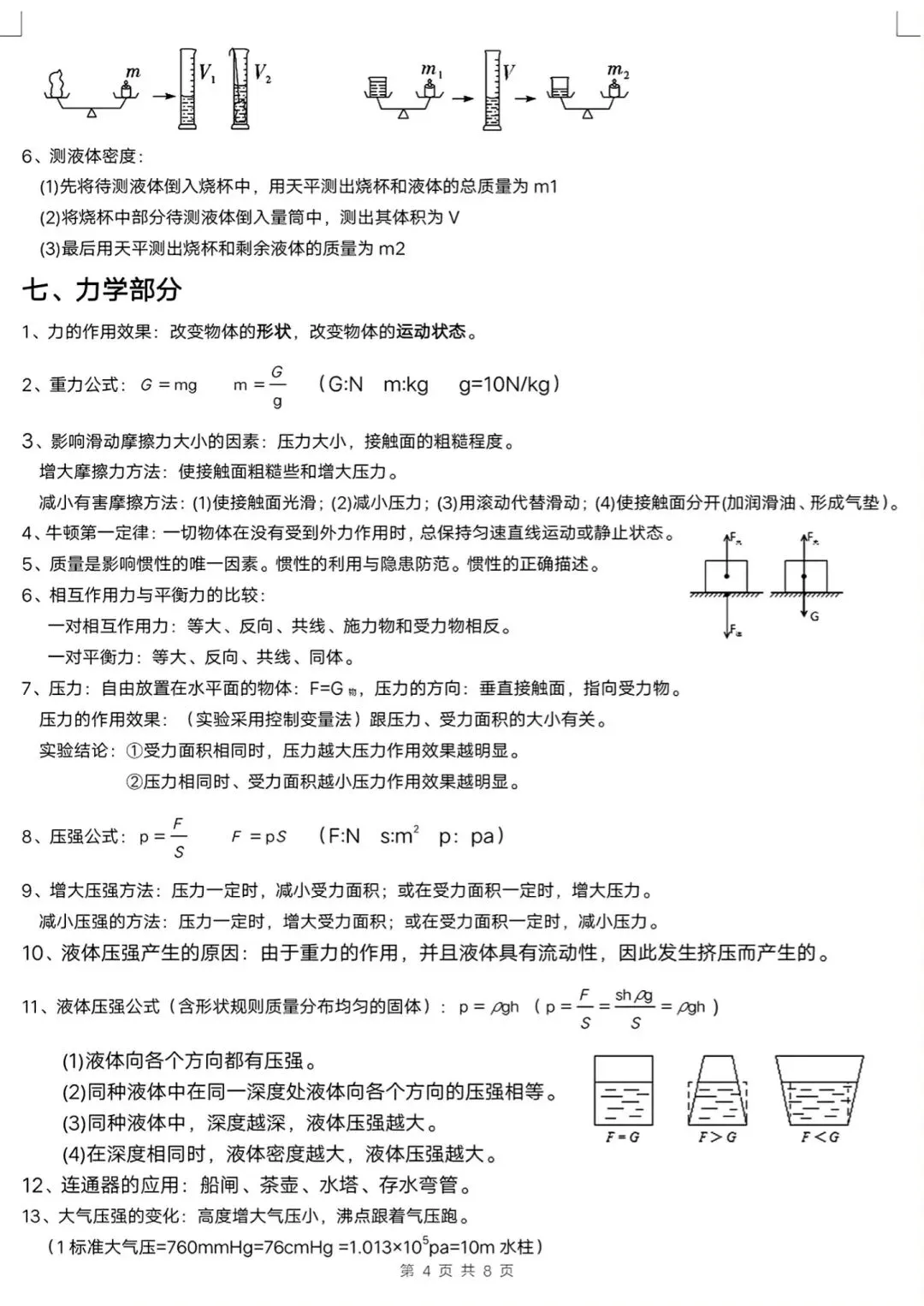 中考物理知识纲要(详细版在文末) 第5张