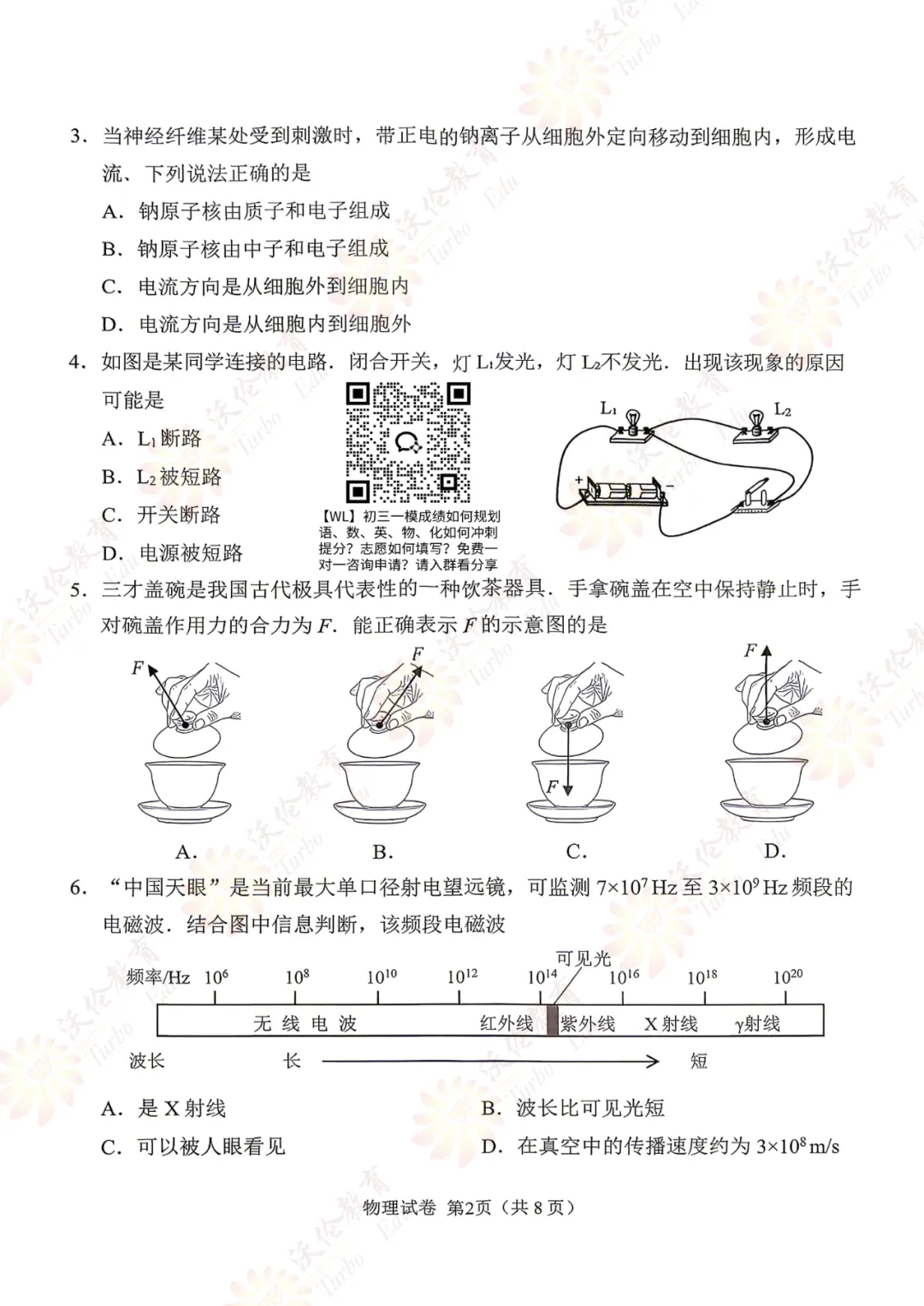 26年广州初三一模物理试卷 第4张 26年广州初三一模物理试卷 第4张