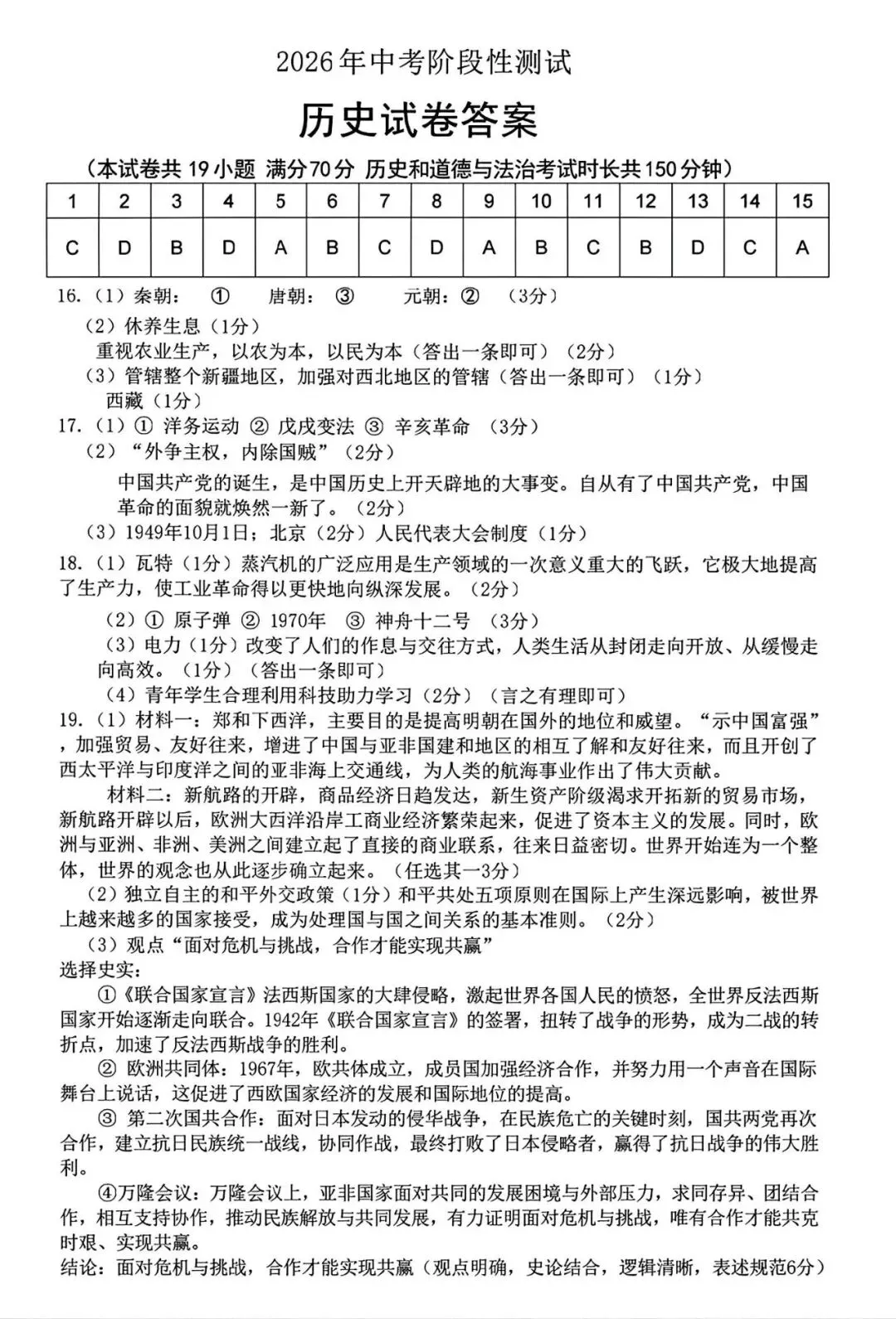 【试卷/中考】2025-2026沈阳铁西区九下中考一模4月历史(含答案)可下载 第11张 【试卷/中考】2025-2026沈阳铁西区九下中考一模4月历史(含答案)可下载 第11张