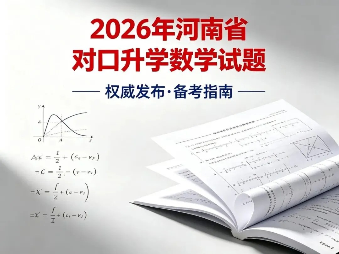 【真题来了】2026年河南省对口升学数学试题 第1张 【真题来了】2026年河南省对口升学数学试题 第1张