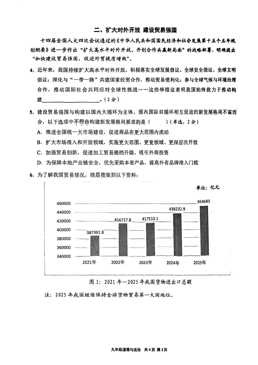 中考 | 2026届最新初三二模试卷分享(徐汇/虹口/杨浦/黄埔/静安/宝山/闵行/松江/崇明区部分试卷) 第309张