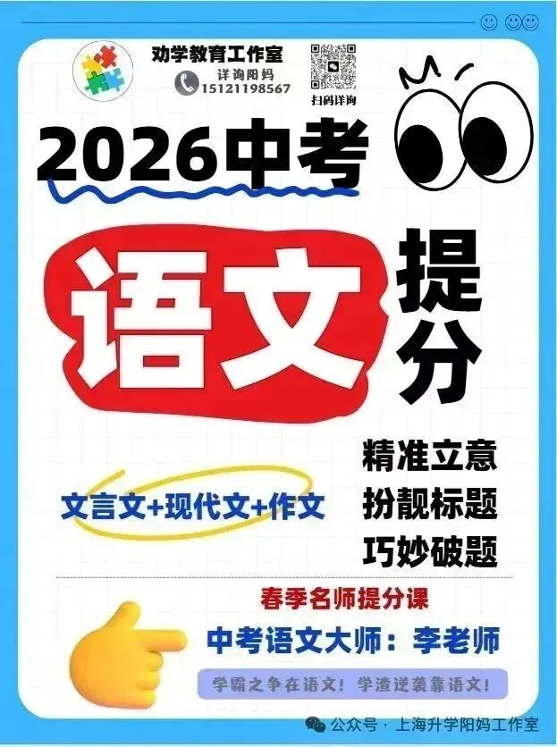 中考 | 2026届最新初三二模试卷分享(徐汇/虹口/杨浦/黄埔/静安/宝山/闵行/松江/崇明区部分试卷) 第339张