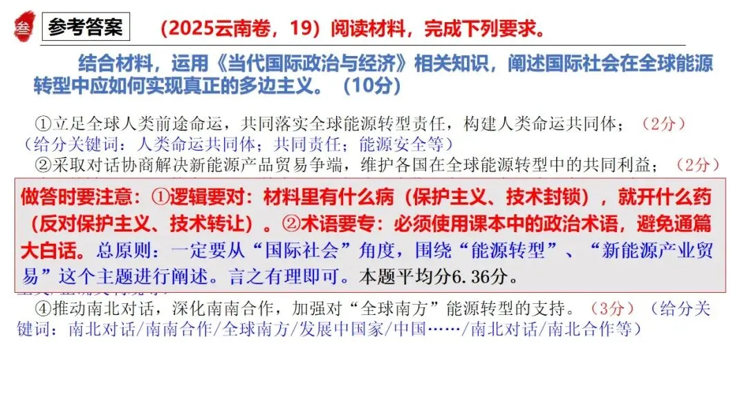 三轮资料之2026跟着真题学答题专题6 当代国际政治与经济 第35张 三轮资料之2026跟着真题学答题专题6 当代国际政治与经济 第35张