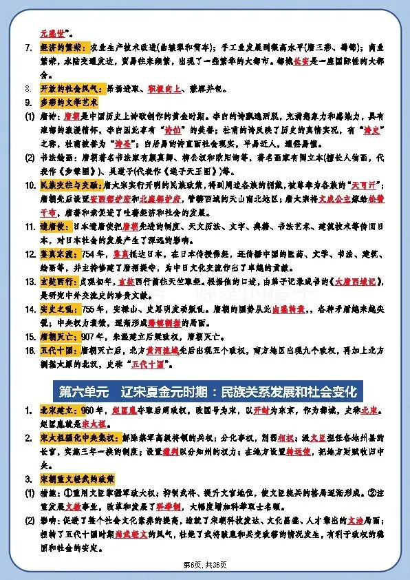 新中考历史《总复习必背知识点梳理》 第6张 新中考历史《总复习必背知识点梳理》 第6张