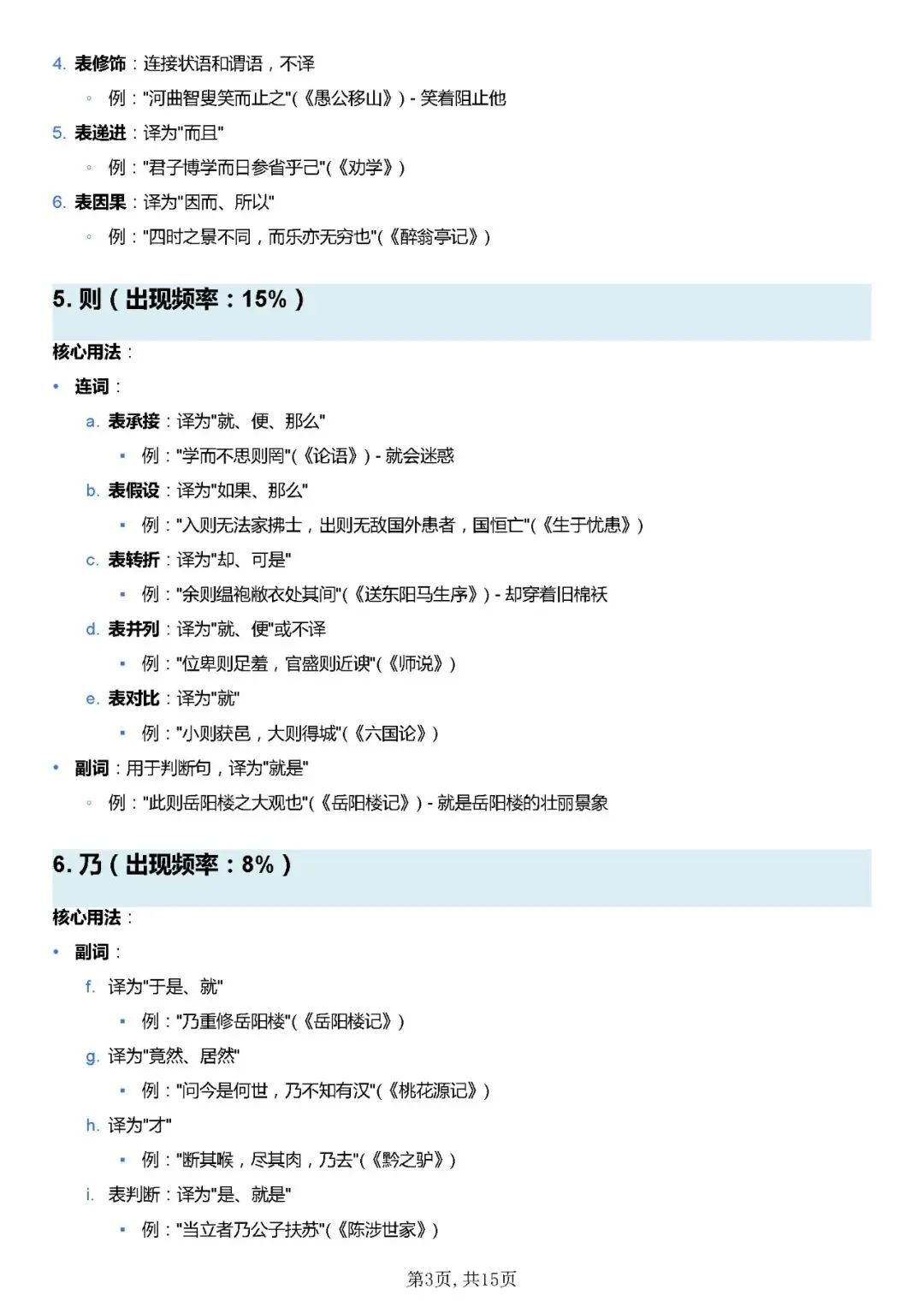 2026年中考语文高频文言虚词100个考点归纳+重点文言实词152个 第3张 2026年中考语文高频文言虚词100个考点归纳+重点文言实词152个 第3张