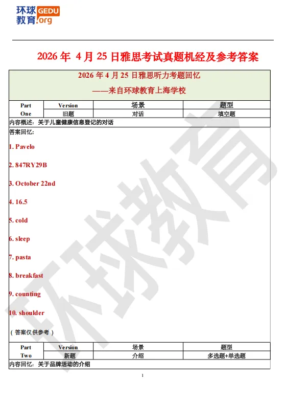 4.25雅思考试真题+答案(附范文) 第3张 4.25雅思考试真题+答案(附范文) 第3张