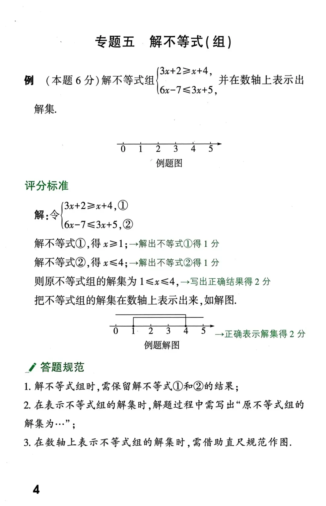 初中数学|中考数学解答题书写规范及评分标准,超实用! 第5张